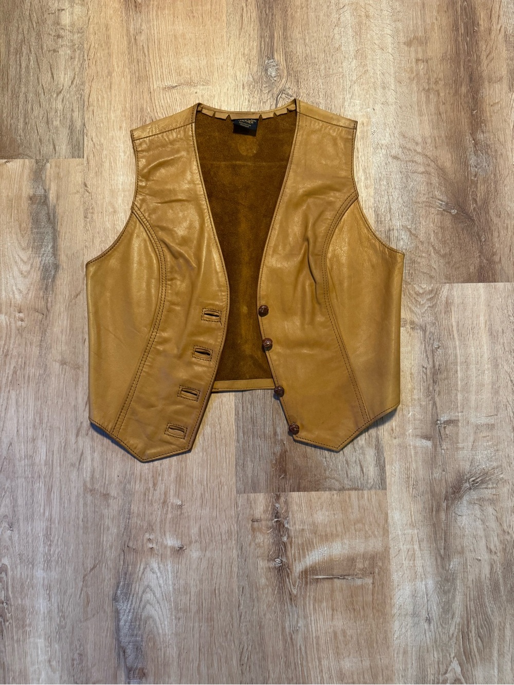 Vintage Leather Vest - Picture 2 of 10
